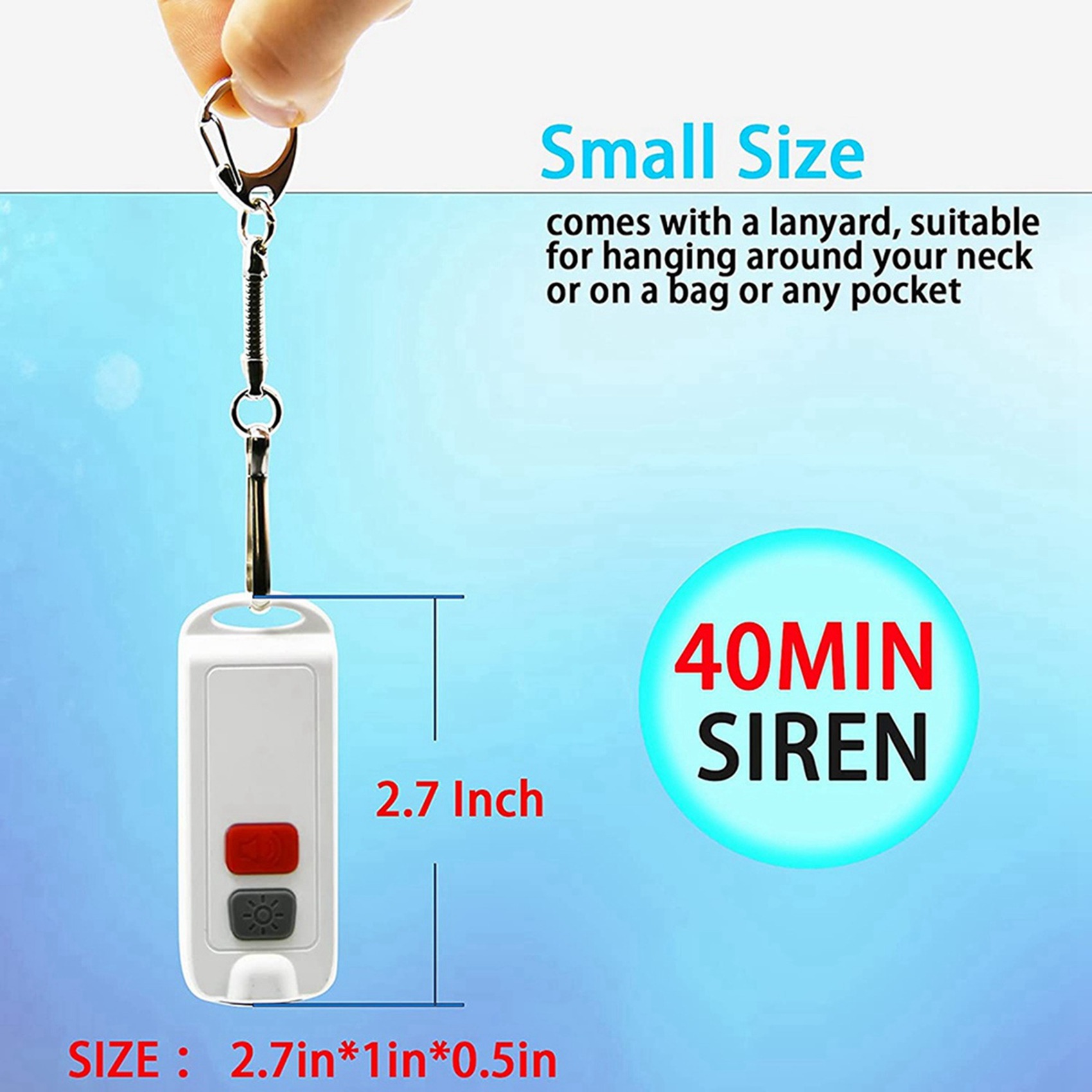 Personal Alarm Keychain - FULL-2X Kişisel Alarm, SOS LED Işıklı